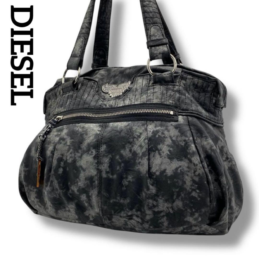 美品 DIESEL カモフラ Y2Kボストン バッグ archive レディース