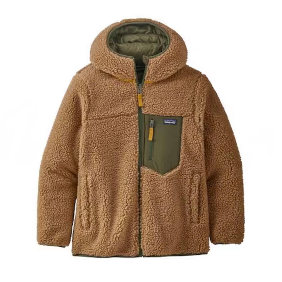 patagoniaボーイズリバーシブル レディフレディ フーディージャケット