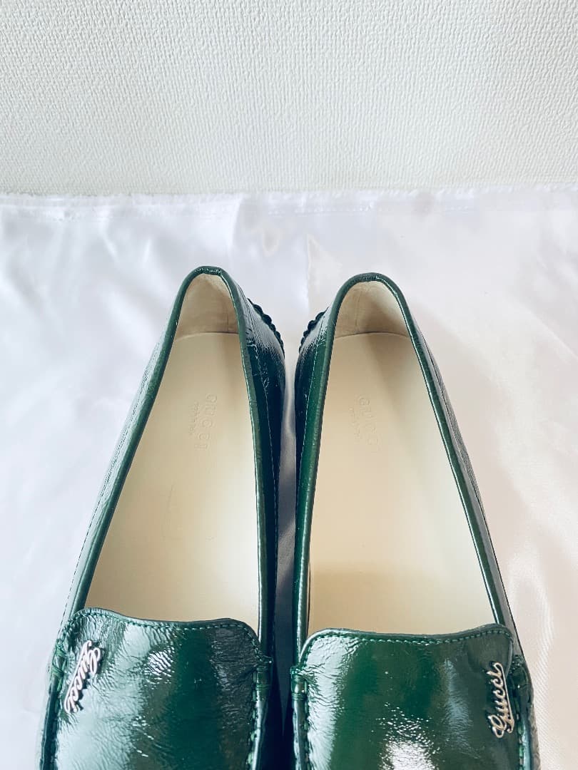 GUCCI グッチ　グリーン　美品　サイズ39 　ローファー