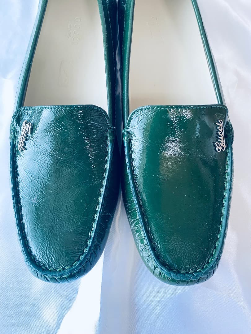 GUCCI グッチ　グリーン　美品　サイズ39 　ローファー