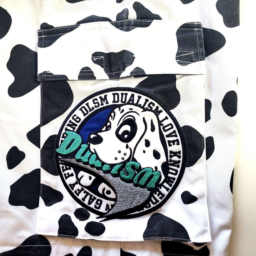 DUALISM × GALFY　ブーメランとダルメシアンのカーゴパンツ　白　希少