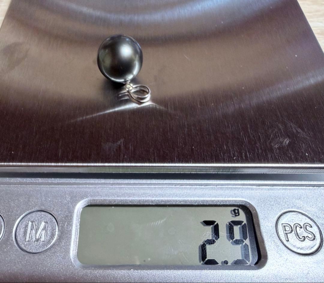 pt850 プラチナペンダント 南洋真珠　タヒチ　12ミリ