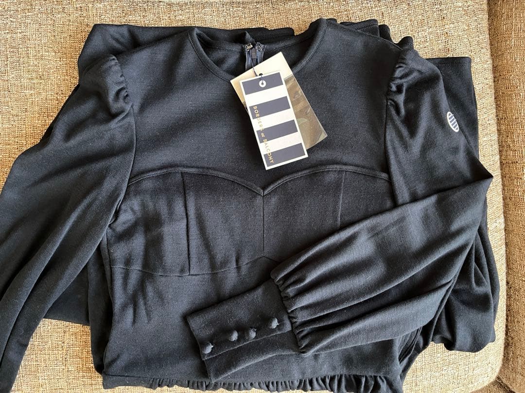 【新品未使用】borders at balcony ワンピース 36 ネイビー