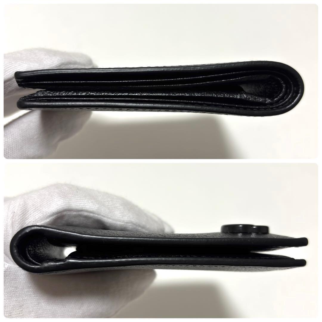 470箱付✨極美品✨GUCCI グッチ 二つ折り財布 GGマーモント レザー 黒