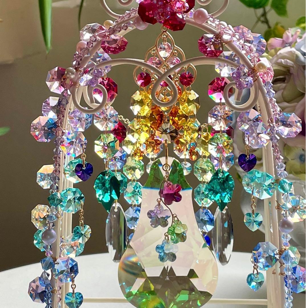 サンキャッチャー スワロフスキー 8930ルミナスグリーン100mm