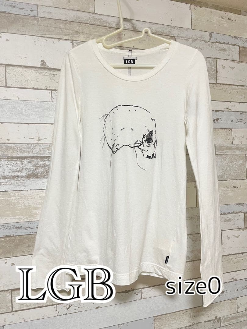 モ*】様 LGB 刺繍スカルロンT size0