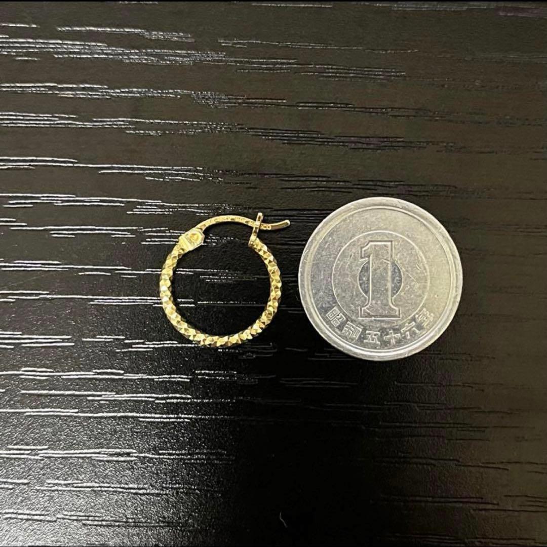 14Kイエローゴールド ピアス フープ 14金 15mm