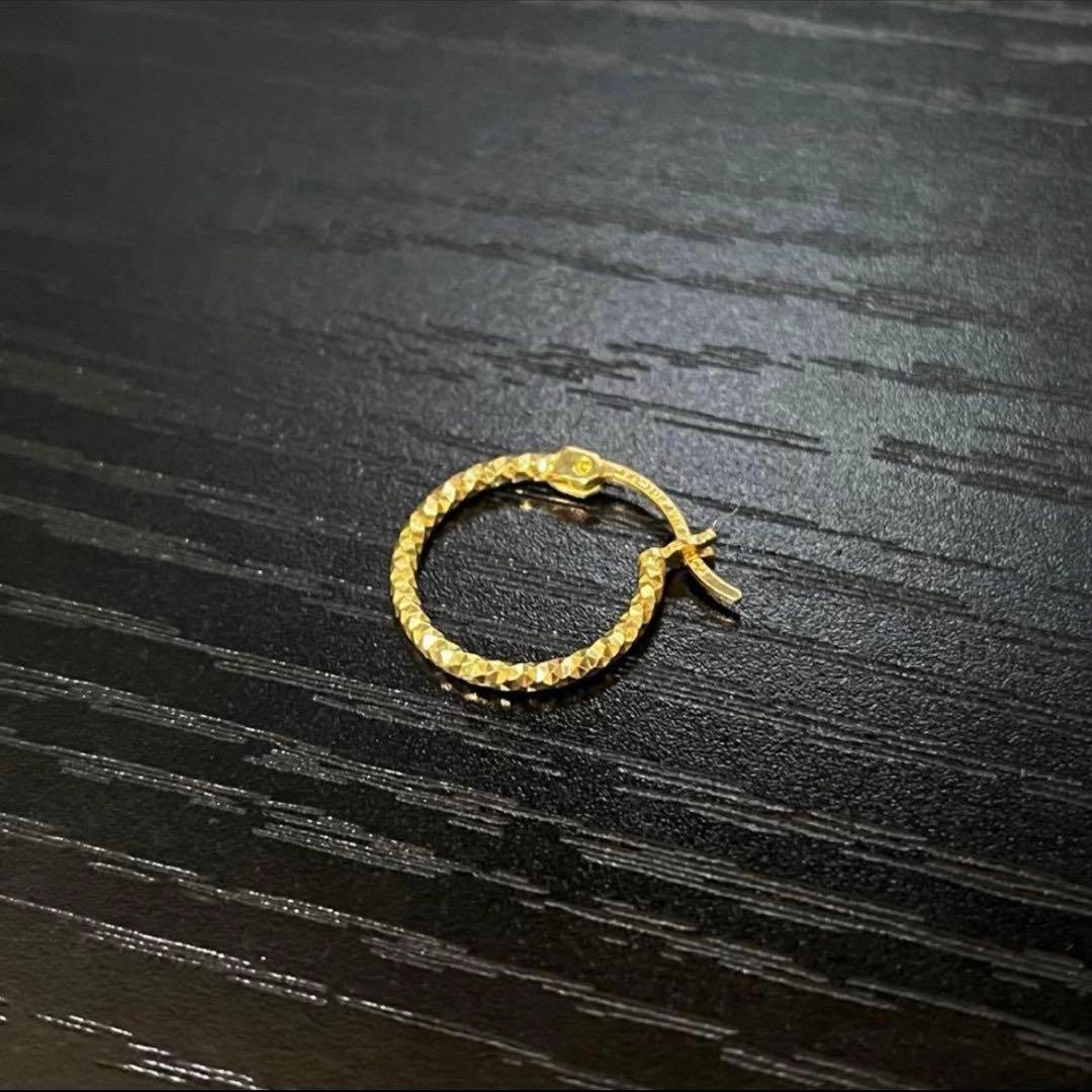 14Kイエローゴールド ピアス フープ 14金 15mm