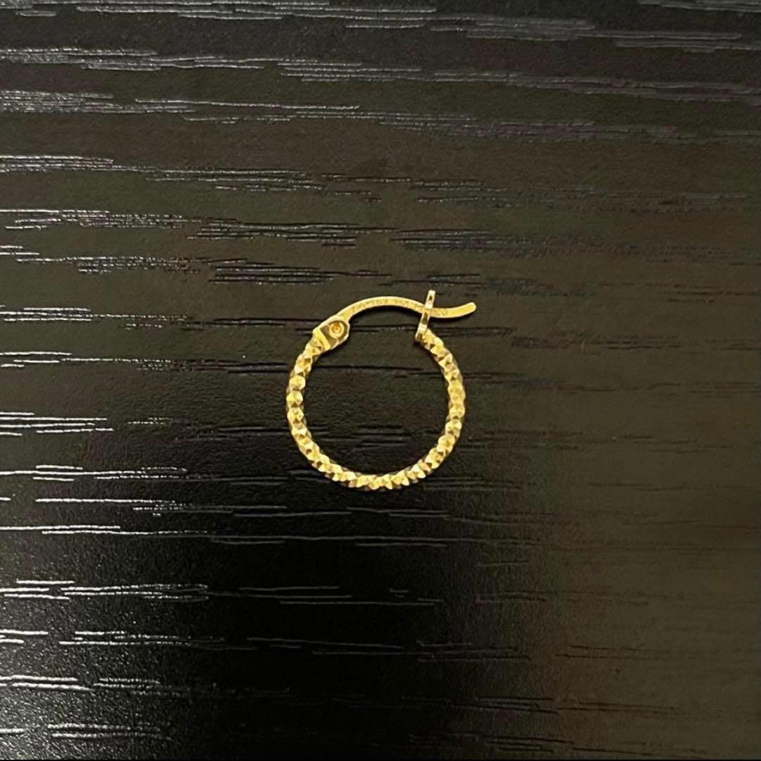 14Kイエローゴールド ピアス フープ 14金 15mm