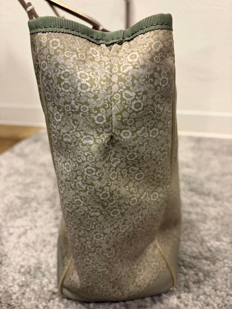 Alier様美品アニヤハインドマーチ羊トートバッグ花柄フラワーゴールドグリーン