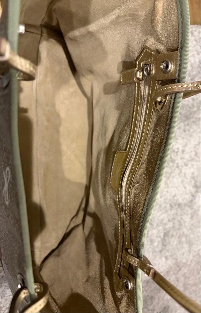 Alier様美品アニヤハインドマーチ羊トートバッグ花柄フラワーゴールドグリーン