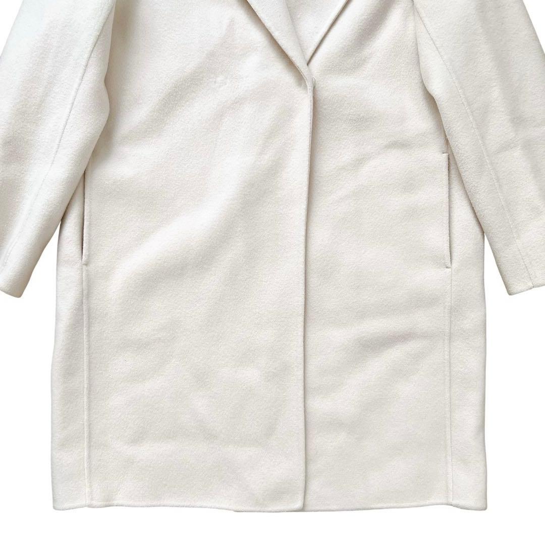 23区　ウールリバー フード付き ミドル丈コート　ライトベージュ　38