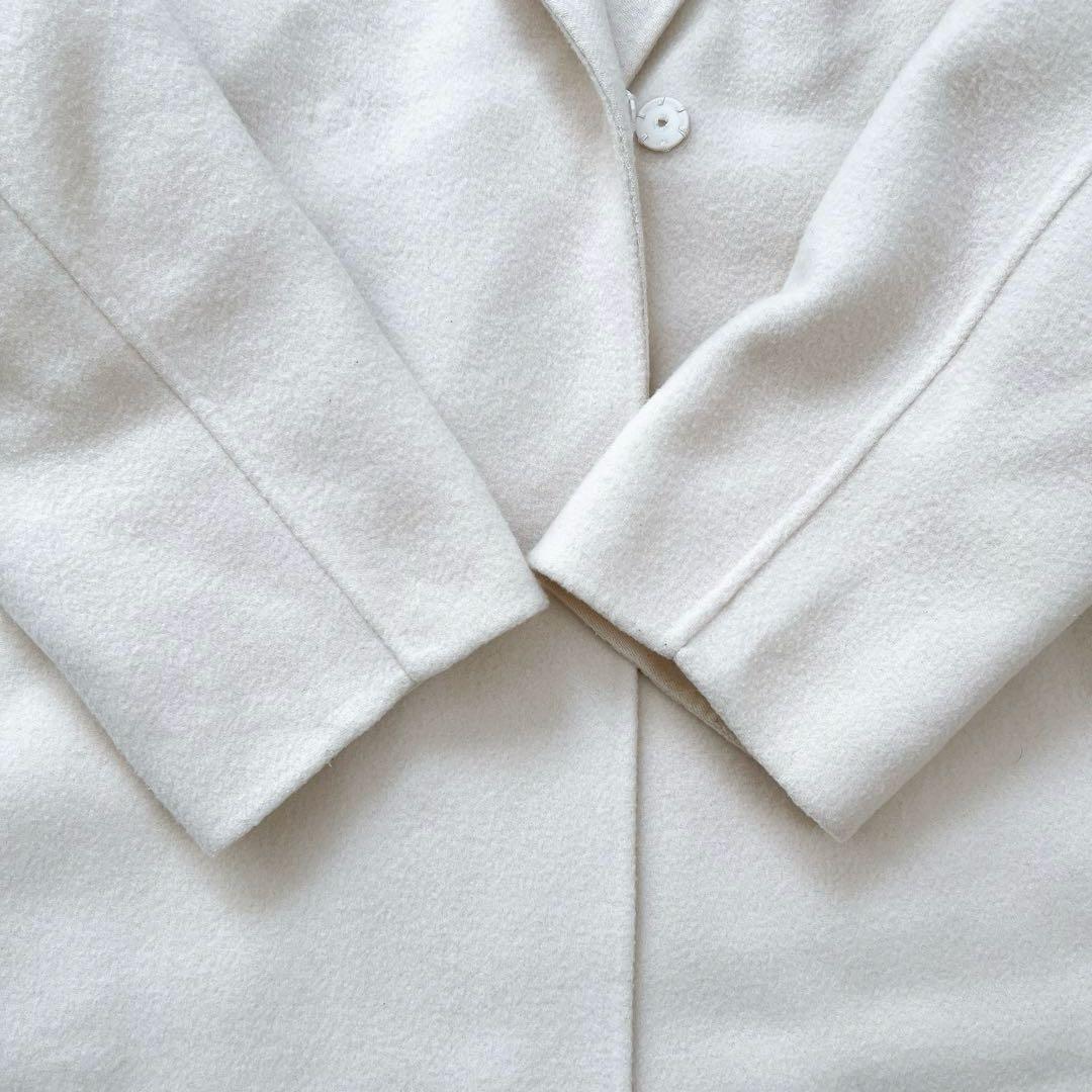 23区　ウールリバー フード付き ミドル丈コート　ライトベージュ　38