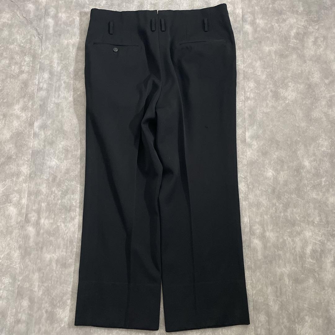 極上 漆黒ウール 黒金ボタン ダブルスーツ saint Laurentネクタイ