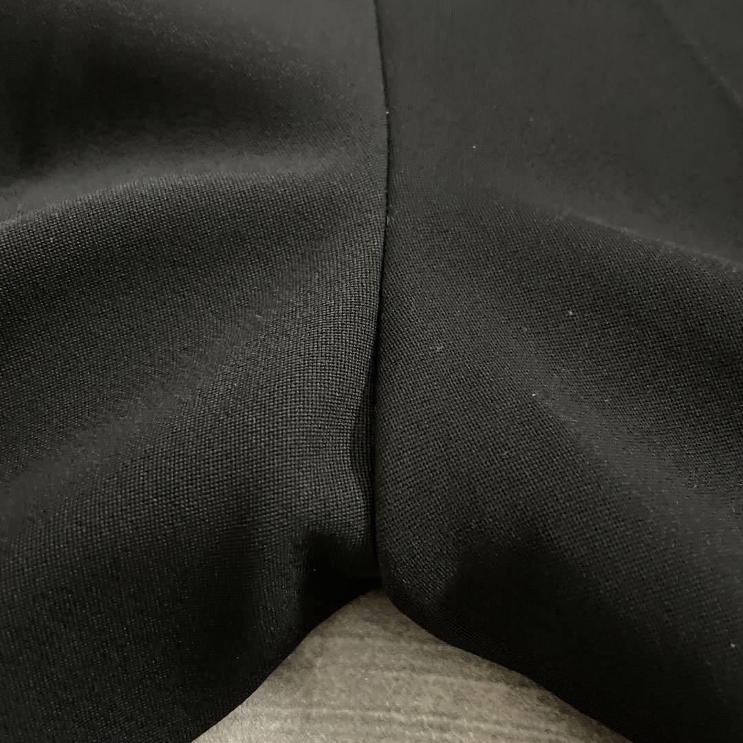 極上 漆黒ウール 黒金ボタン ダブルスーツ saint Laurentネクタイ