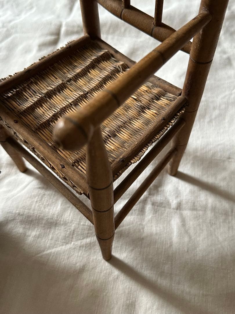 ⚫︎フランスアンティーク⚫︎古木のドール用チェア 椅子 ドールハウス パリ