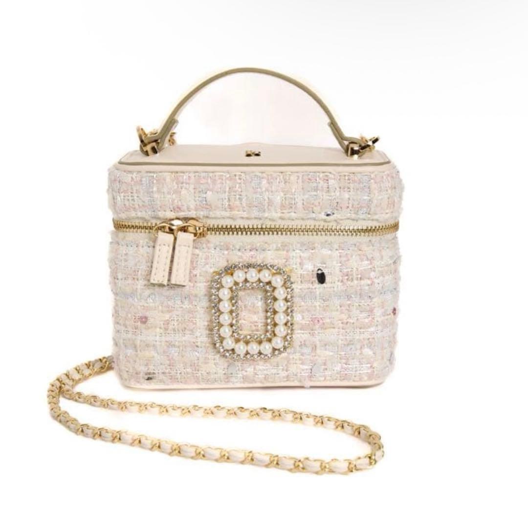 バッグ Tweed Crystal Vanity Bag herlipto