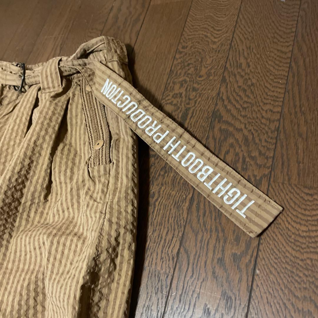 TIGHTBOOTH PRODUCTION シアサッカーパンツ ベージュ