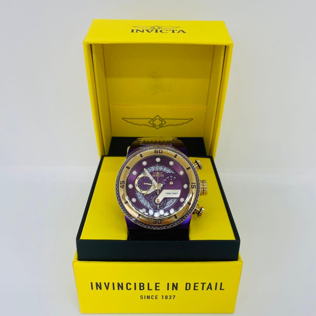 【新品未使用】INVICTA　インビクタ　腕時計　紫　パープル　箱付き