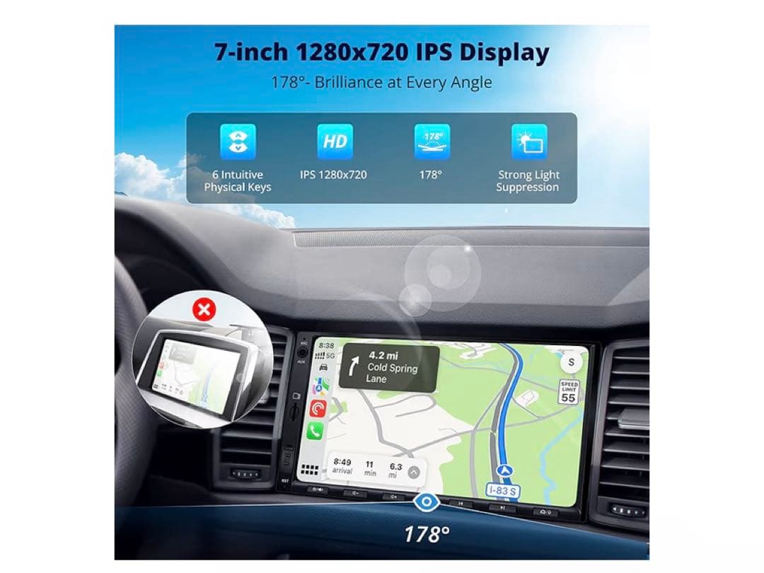 新品　ATOTO　a5lg2a7　7インチ 2DIN Android ワイヤレス