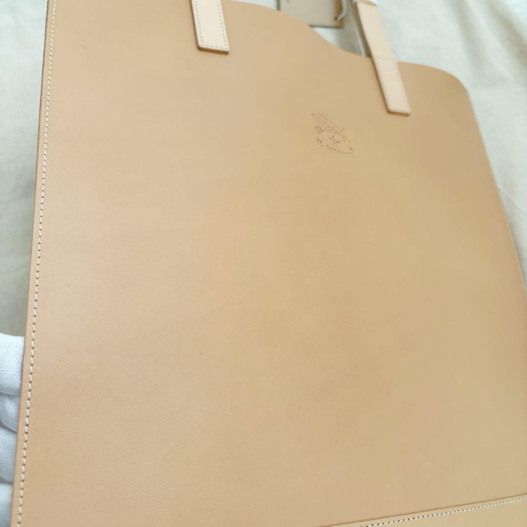 新品タグ付　イルビゾンテ　トートバッグ　ロゴ　ショルダーバッグ　レザー　保存袋