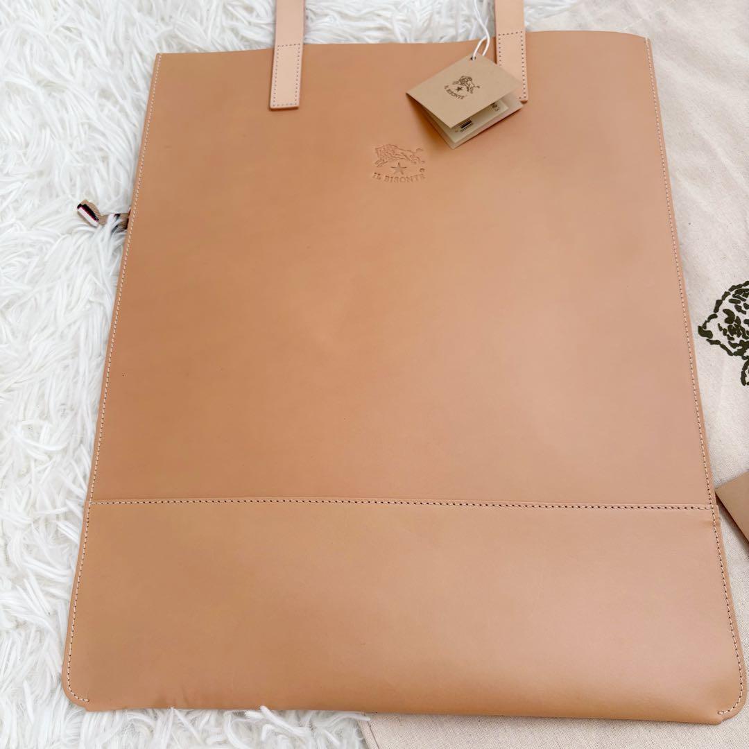 新品タグ付　イルビゾンテ　トートバッグ　ロゴ　ショルダーバッグ　レザー　保存袋