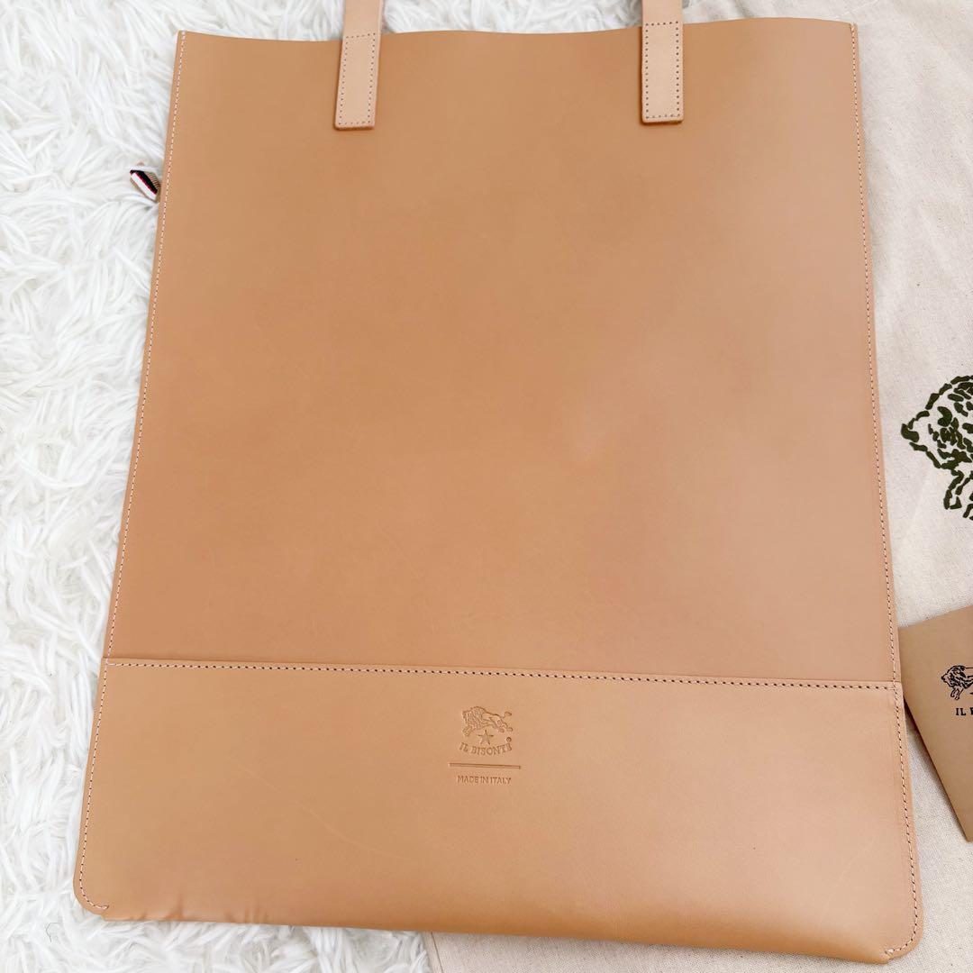 新品タグ付　イルビゾンテ　トートバッグ　ロゴ　ショルダーバッグ　レザー　保存袋