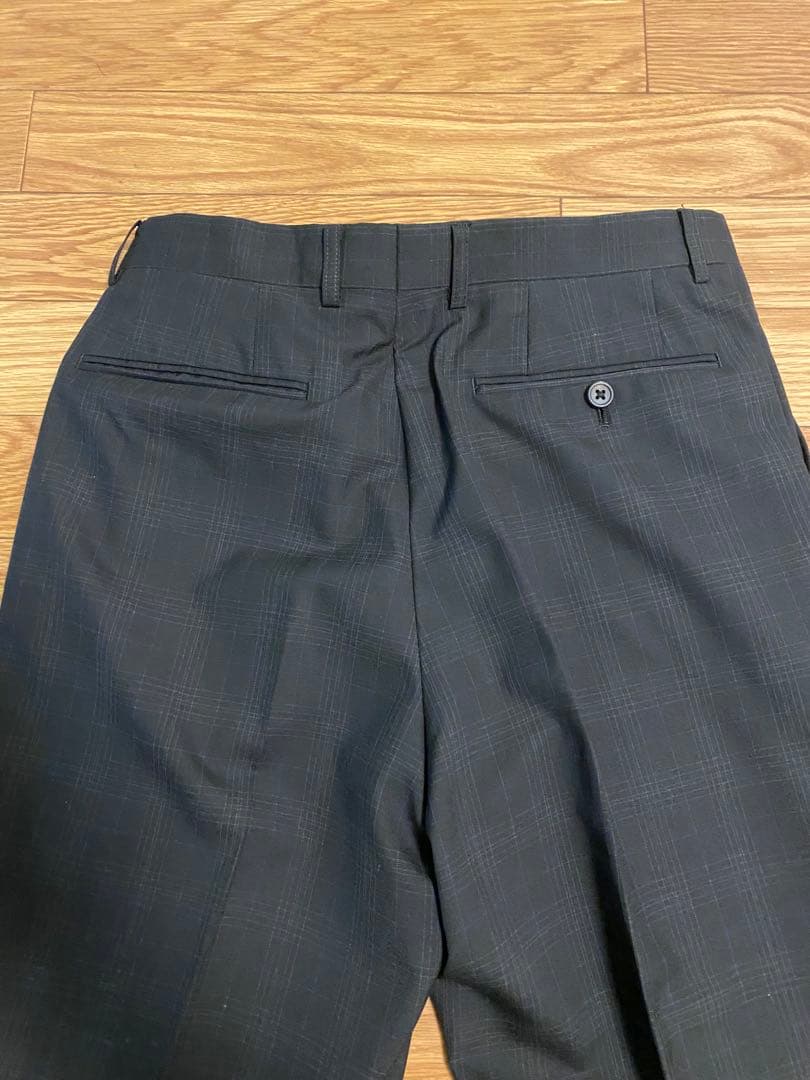 【美品】ポールスミスロンドン　ダークグレー チェック柄 スーツ セットアップ