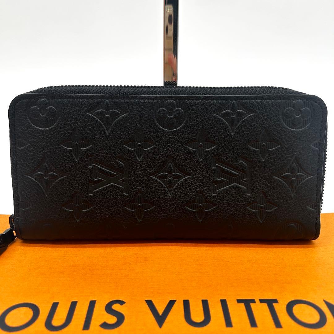 【美品】ルイヴィトン アンプラント ジッピーウォレット 長財布 モノグラム 黒