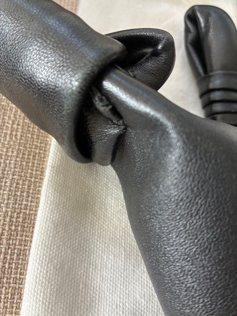 ルメール LEMAIRE クロワッサン ラムレザー バッグ S 黒