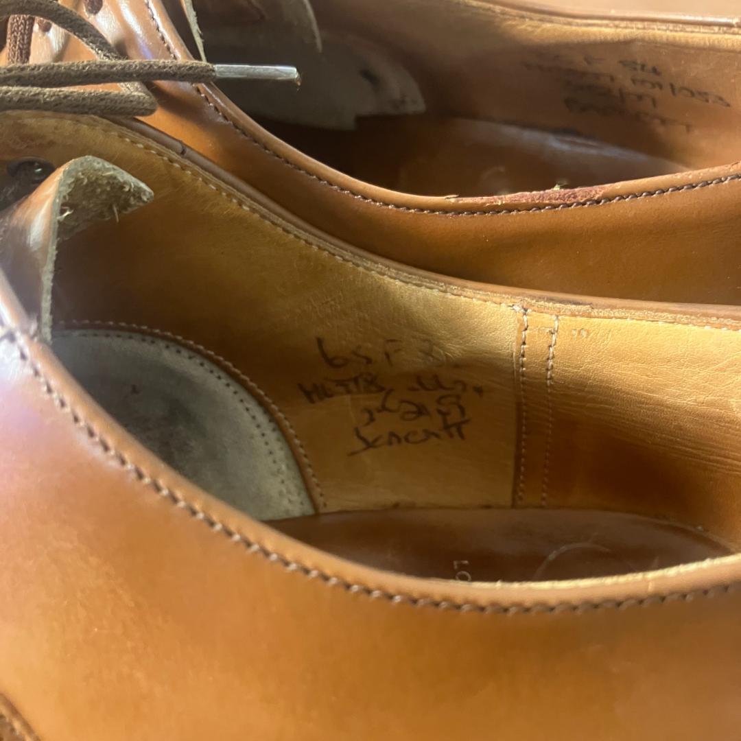 3都市　旧チャーチ　ビンテージ　84ラスト　バインダーカーフ　レザーシューズ