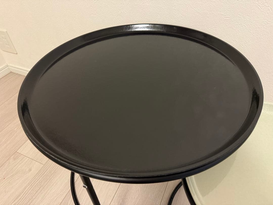 カナデモノ CAMBRO製トレー ローテーブル ブラック & ホワイト