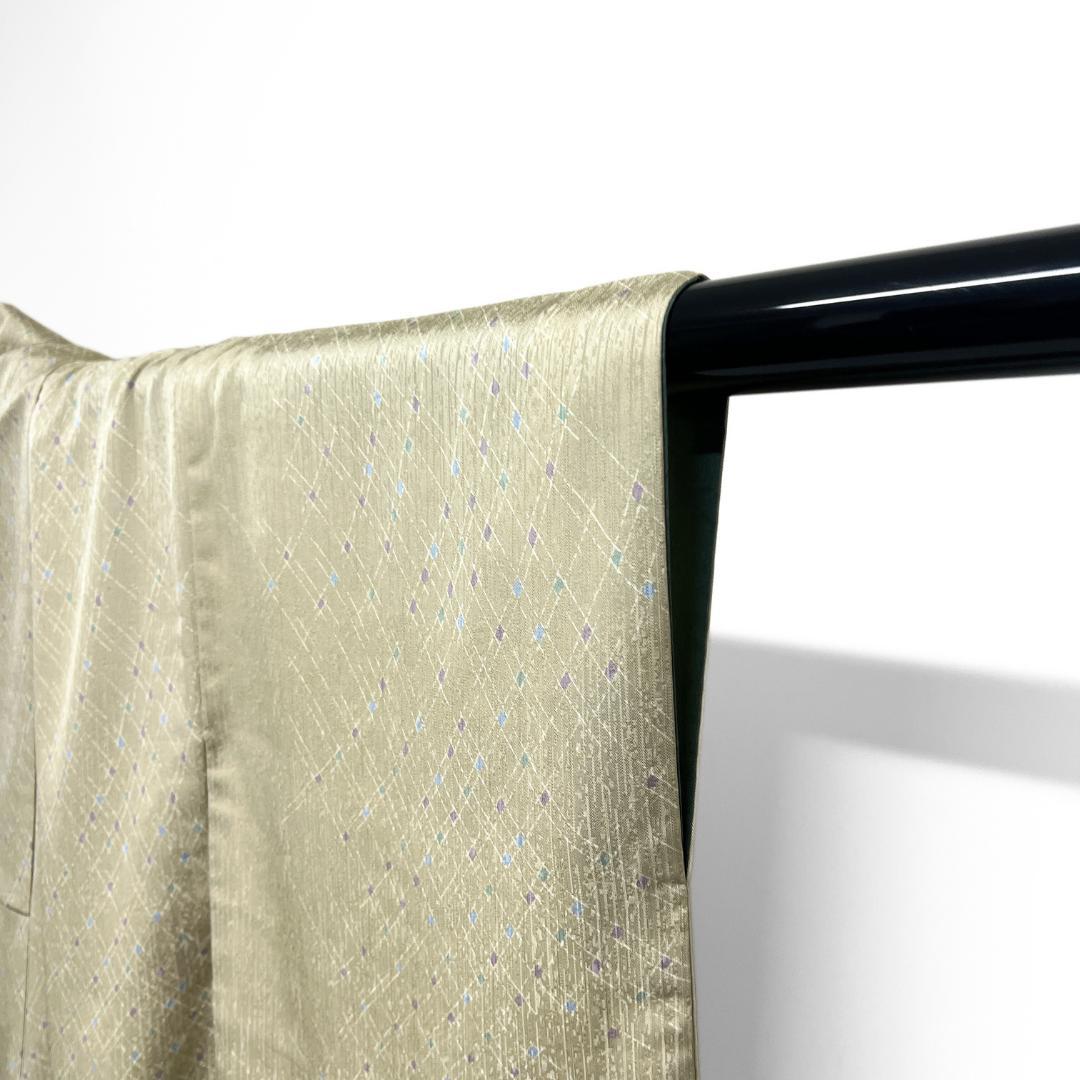 小紋　洗える着物　変わり格子　流線　網目　着物　123b d ms