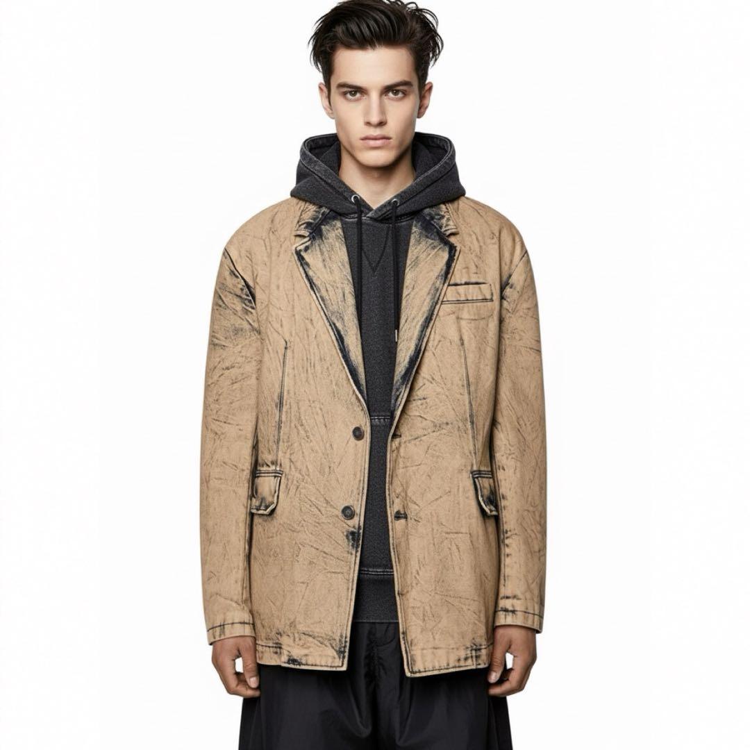 DIESEL デニム テーラード ジャケット アウター XXL 希少 ブレザー
