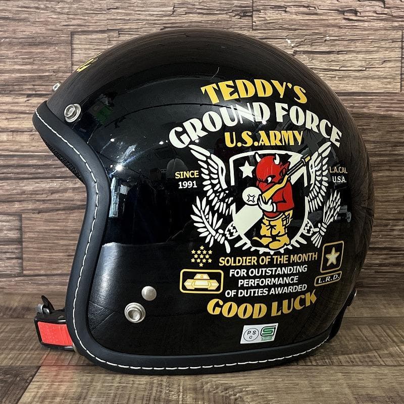 専用　テッドマン TMH07 レッドデビル バイク ジェットヘルメット M