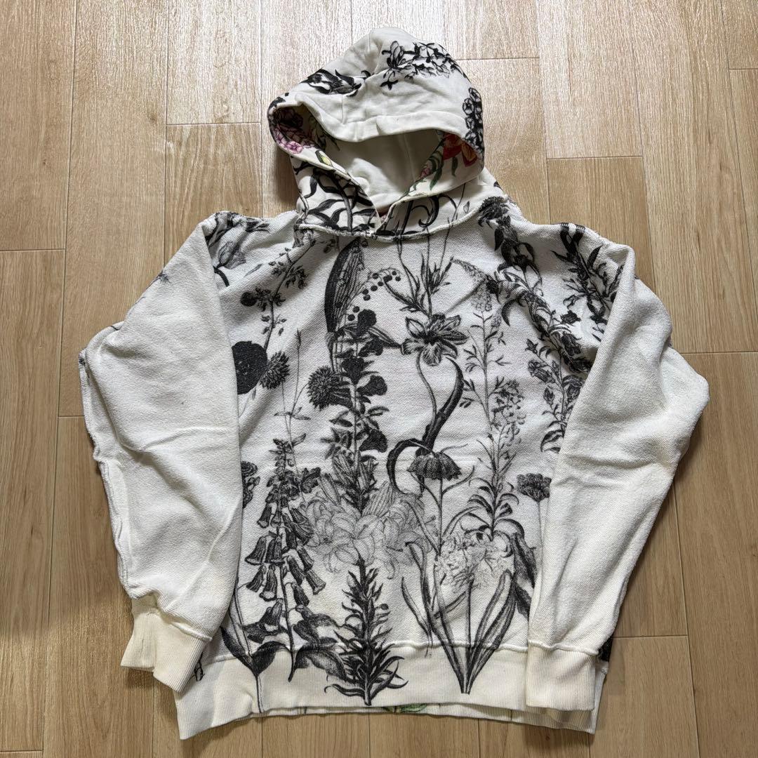 AHCAHCUM あちゃちゅむ　ボタニカルプリント　BIGパーカー　リバーシブル