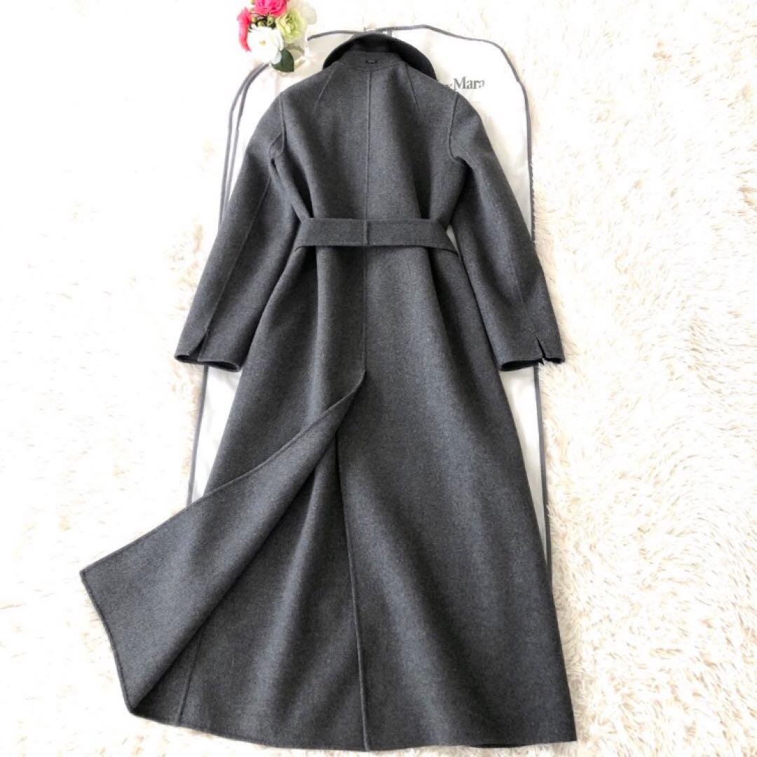 新品タグ付【'S MAX MARA】42クチートアマーノグレーベルテッドシルク