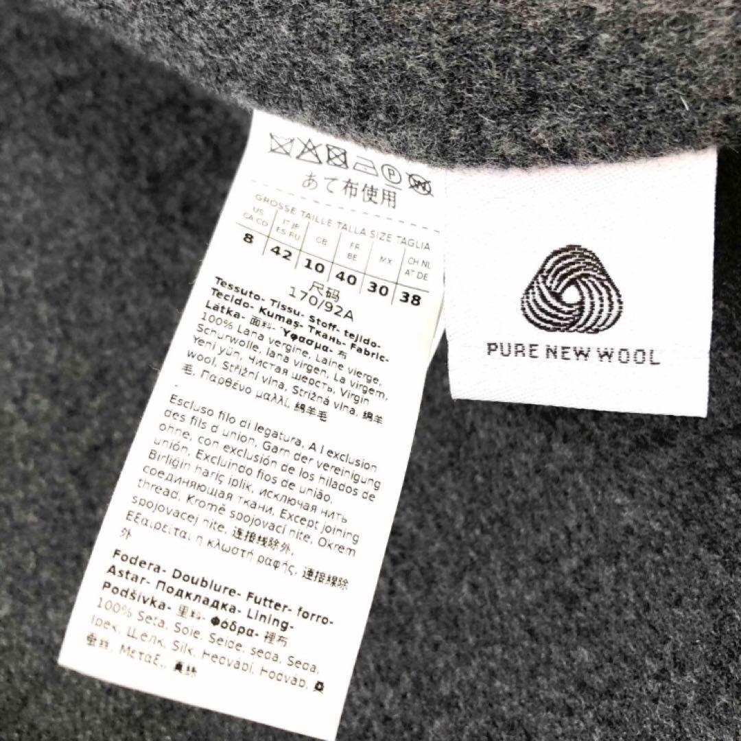 新品タグ付【'S MAX MARA】42クチートアマーノグレーベルテッドシルク