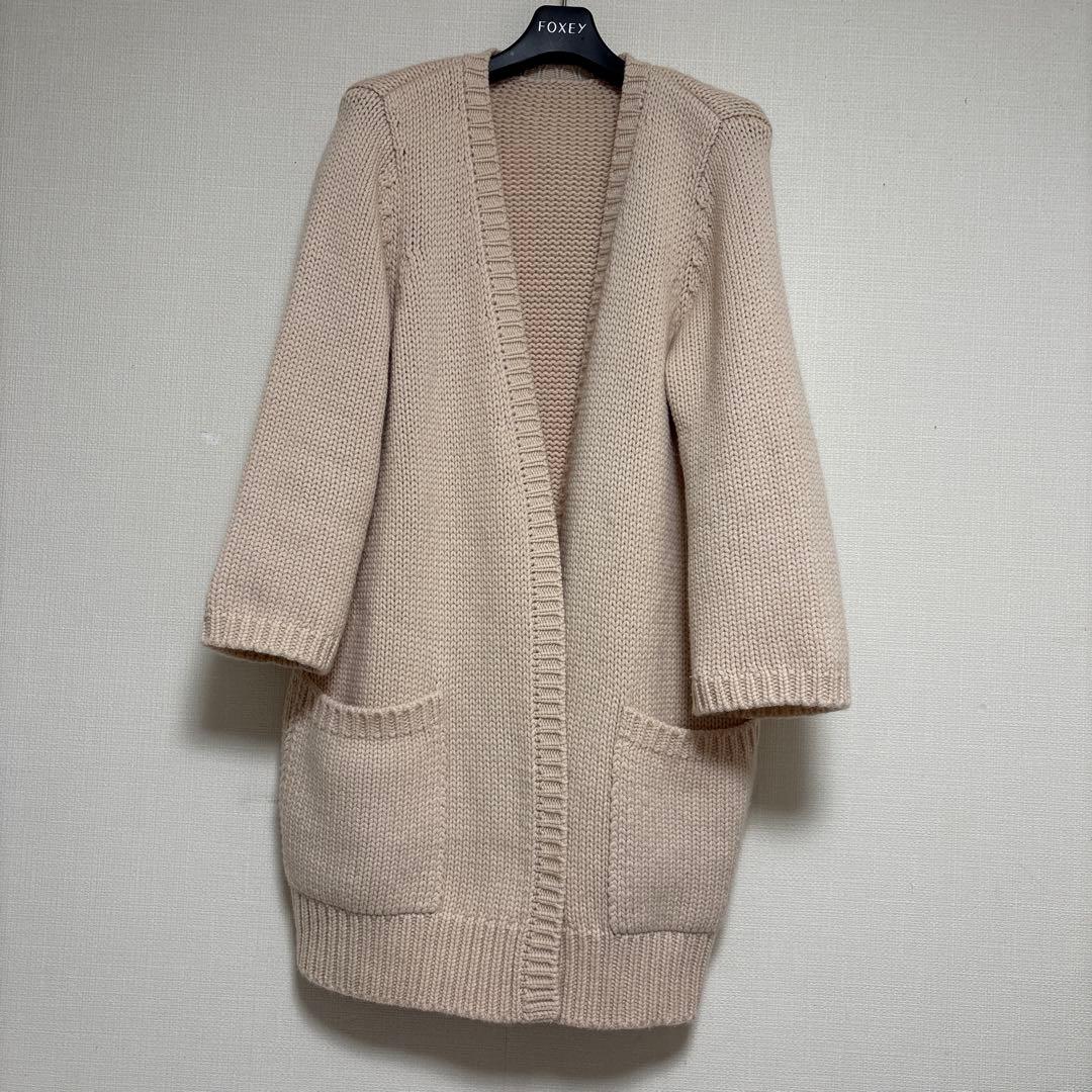 フォクシーFOXEYカシミヤロングカーディガン