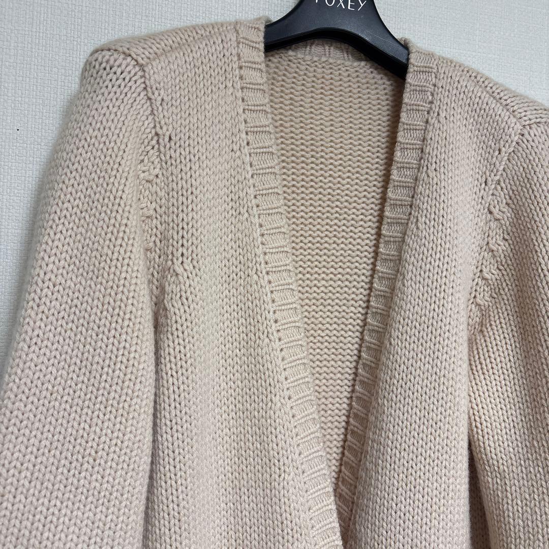 フォクシーFOXEYカシミヤロングカーディガン