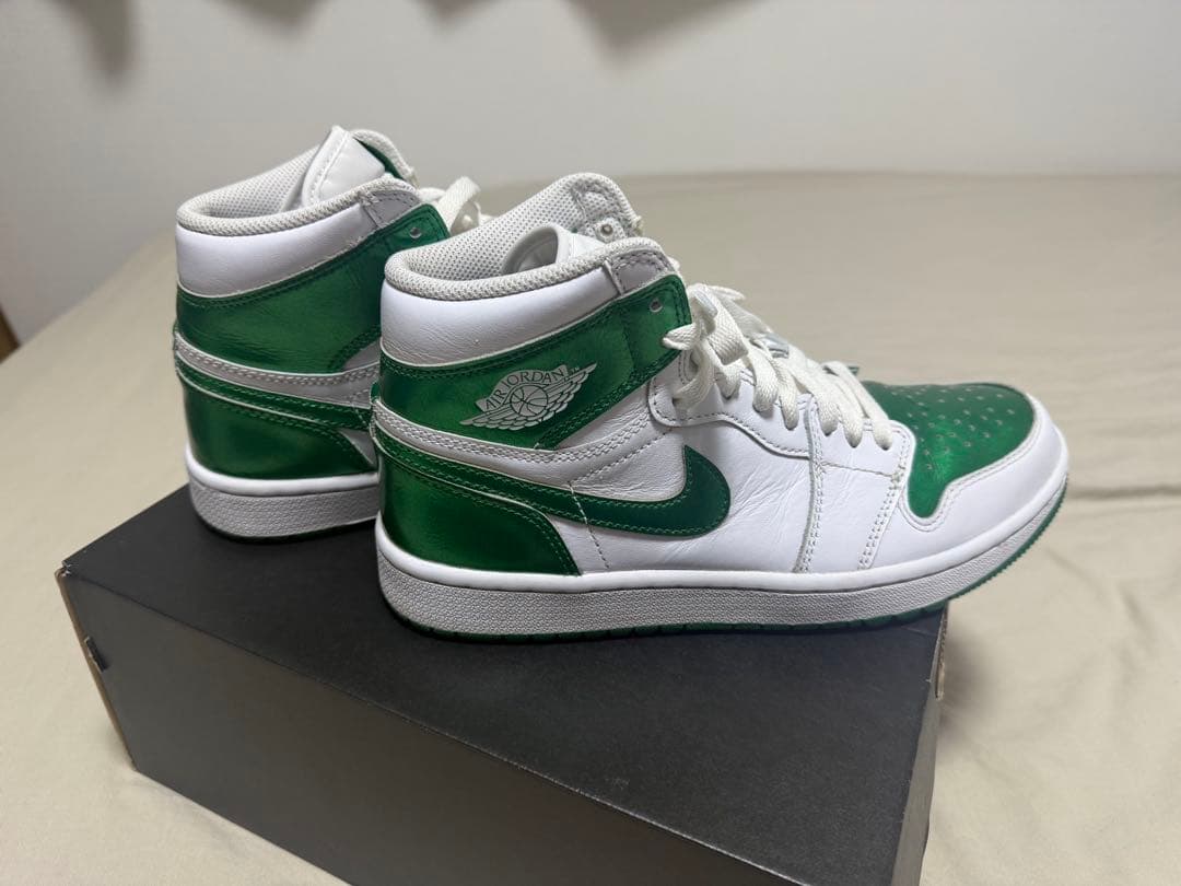 【美品】NIKE ジョーダン　ゴルフシューズ　26cm メタリックグリーン