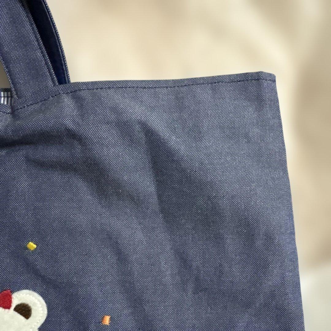 ファミリア　バースデー　お誕生日 デニム トートバッグ レッスンバッグ 鞄　青