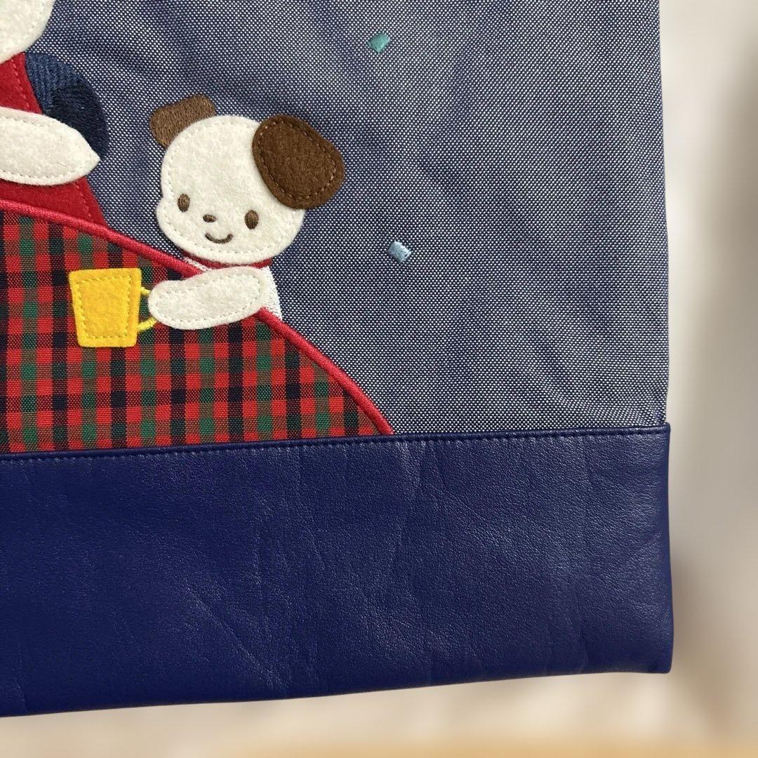 ファミリア　バースデー　お誕生日 デニム トートバッグ レッスンバッグ 鞄　青