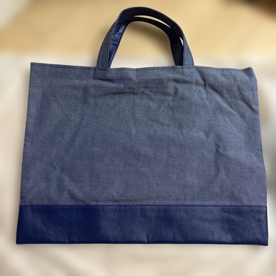 ファミリア　バースデー　お誕生日 デニム トートバッグ レッスンバッグ 鞄　青