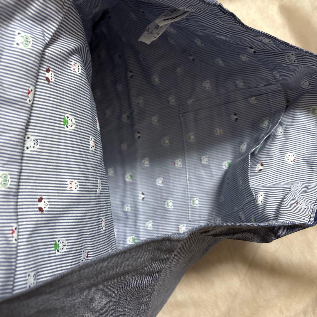 ファミリア　バースデー　お誕生日 デニム トートバッグ レッスンバッグ 鞄　青