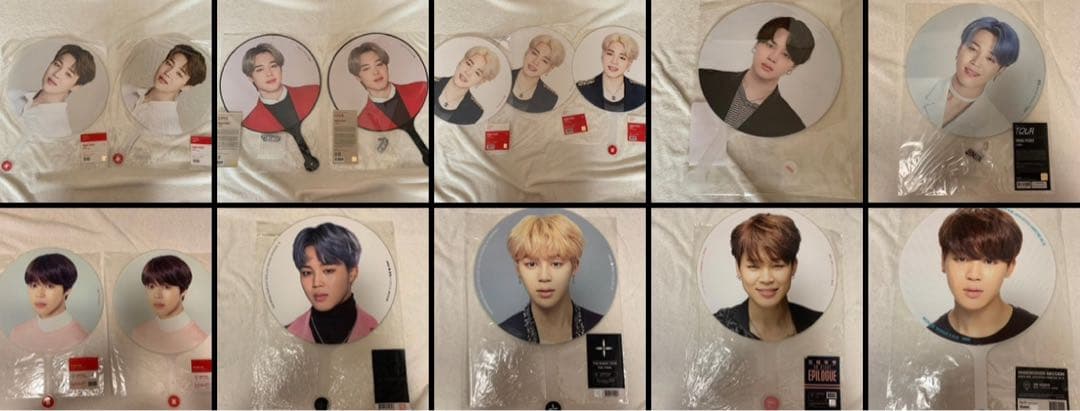 BTS ジミン うちわ 15枚 セット うちわカバー付き