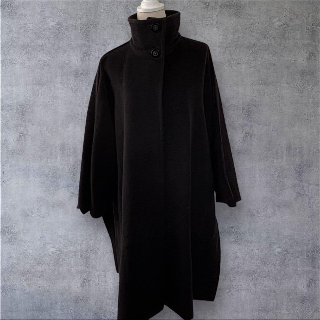 MaxMara マックスマーラ ウール×カシミヤ　ケープ風コート サイズ40 黒