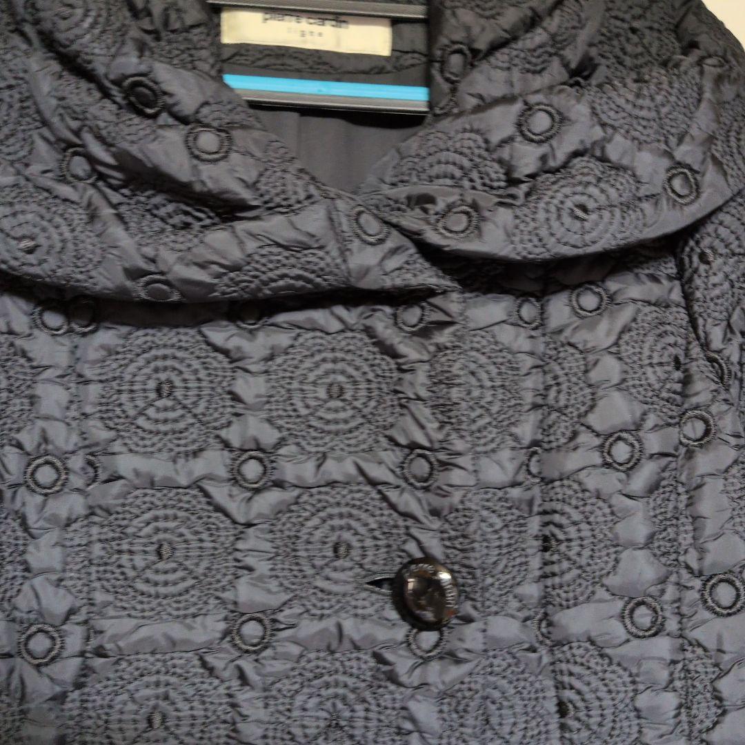 大幅値下げ日本製大きいサイズ46ピエールカルダンキルティングロングコートブラック