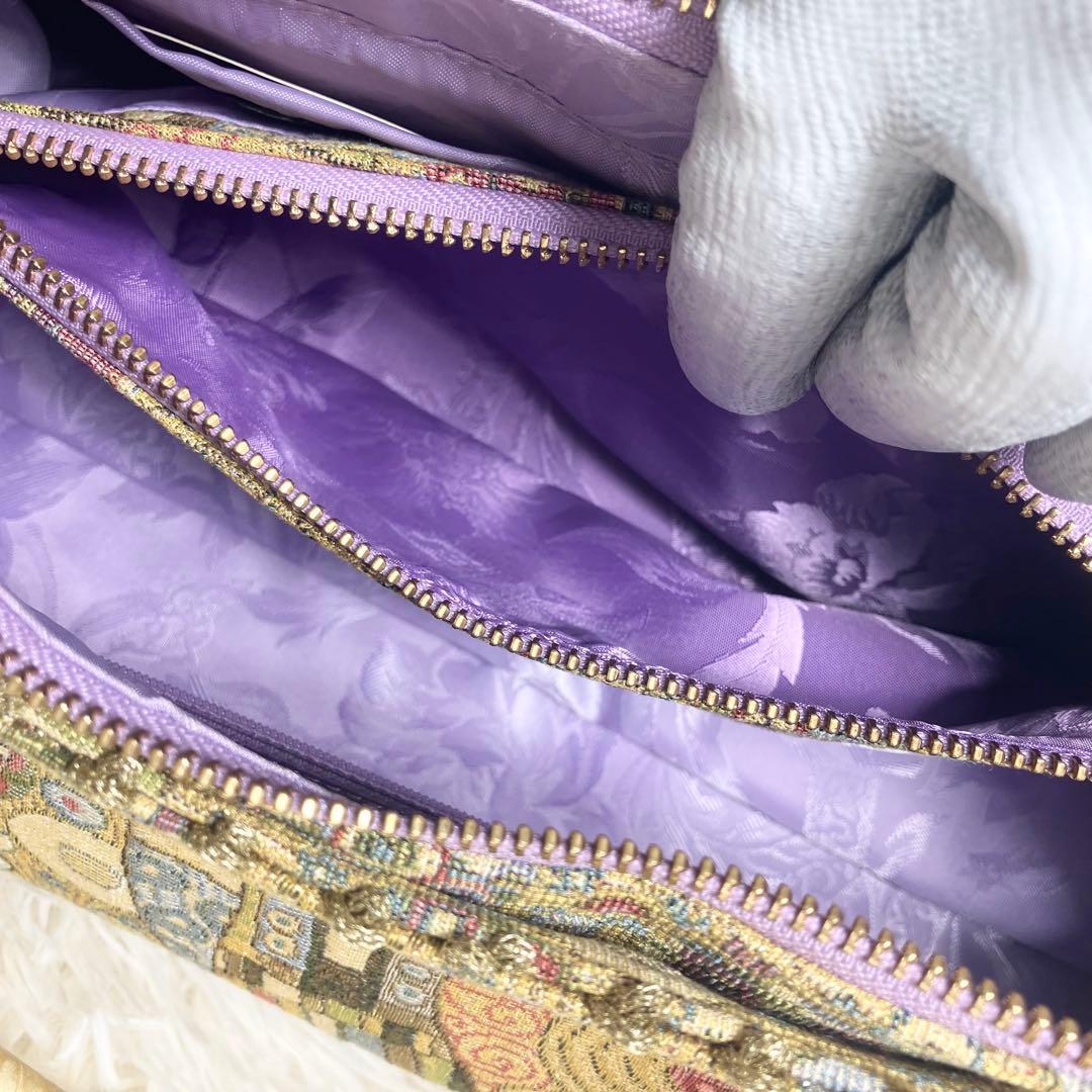 【未使用】Think beeゴールデンクリムト ハンドバック スパンコール 刺繍