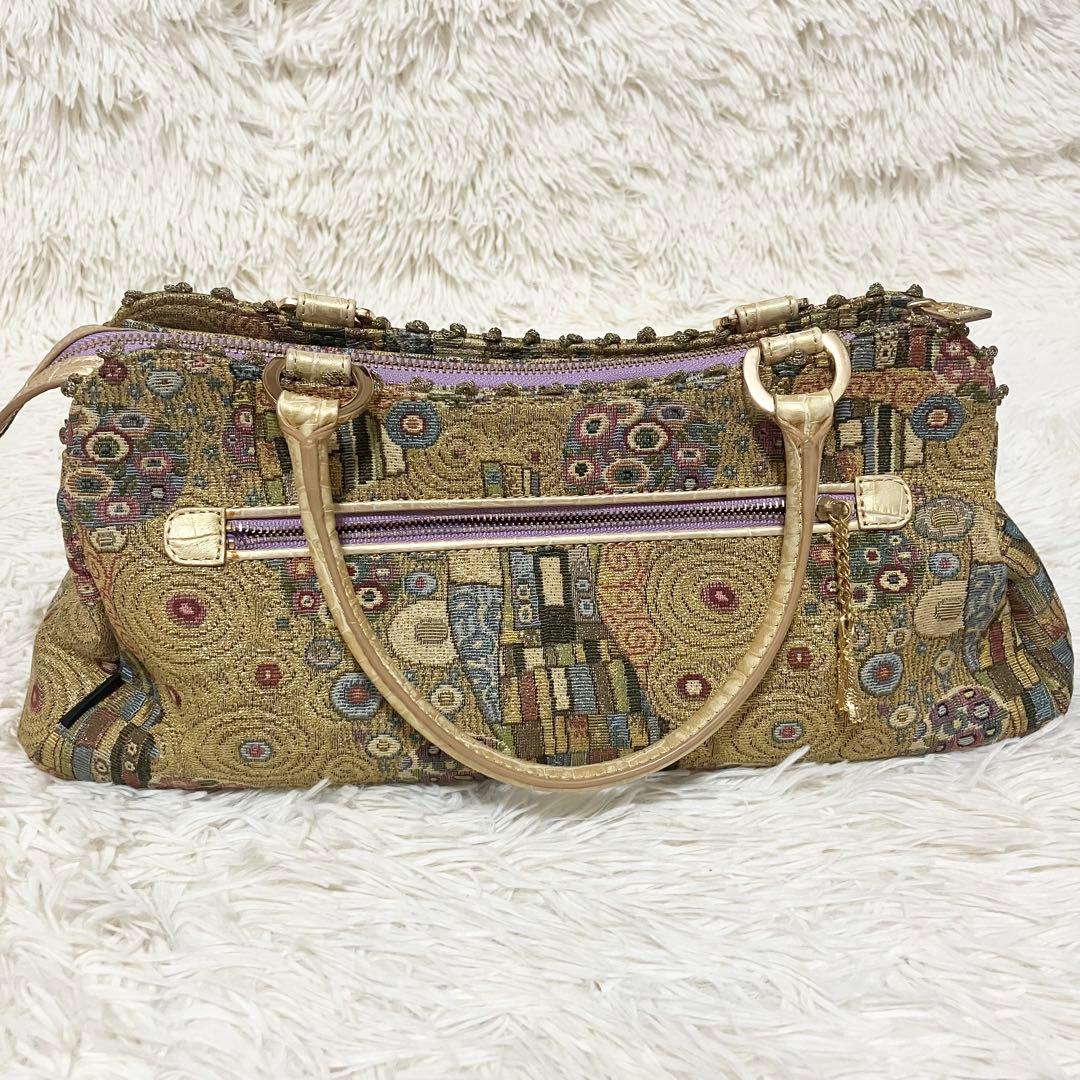 【未使用】Think beeゴールデンクリムト ハンドバック スパンコール 刺繍